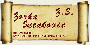 Zorka Šutaković vizit kartica